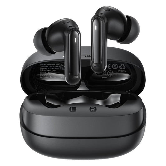 ACEFAST W8 Black AI Translation Earbuds: Wireless Sound That Speaks Every Language