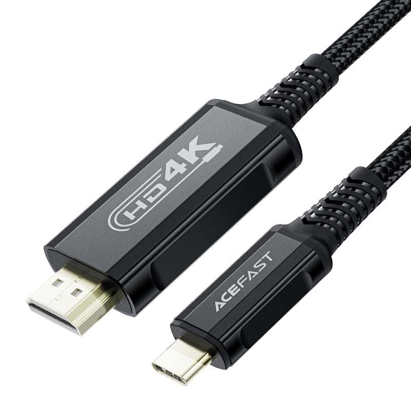 USB-C to HDTV 4K Cable (C1-10) High-Definition Video & Audio for Monitors, TVs & Projectors