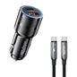 Atiqfas USB-C Car Charger Adapter with Type-C to Type-C Cable 1 Meter