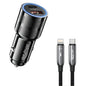 Atiqfas USB-C Car Charger Adapter with USB-C to Lightning Cable 1 Meter