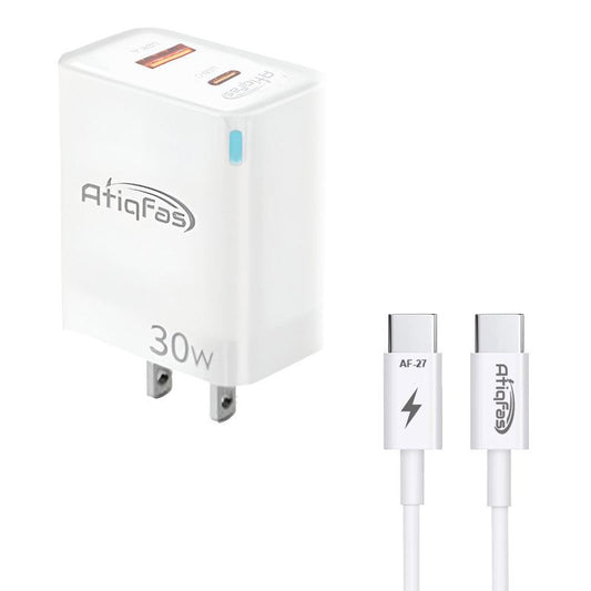 ATIQFAS 30W USB-C wall charger with USB-C to USB-C cable