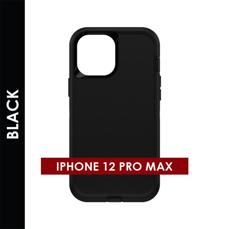 Defender Case for iPhone 12 Pro Max (Black) | Heavy-Duty Protective Phone Case