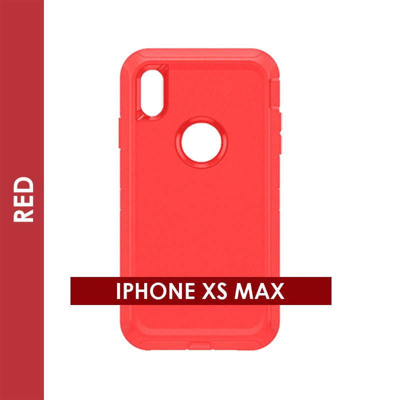 Defender Case for iPhone XS Max (Red) | Rugged Protective Phone Case