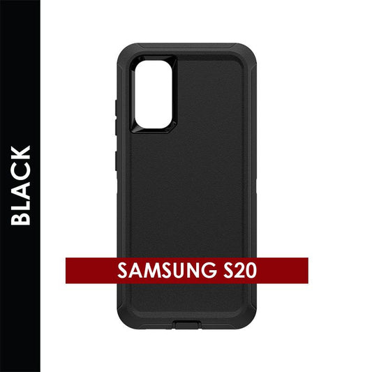 Defender Case for Samsung Galaxy S20 (Black) – Rugged Heavy‑Duty Protective Cover