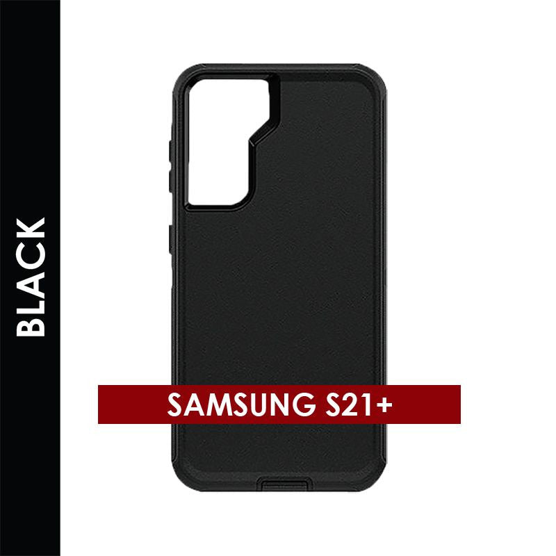 Defender Case for Samsung Galaxy S21 Plus (Black) – Rugged Heavy‑Duty Protective Cover