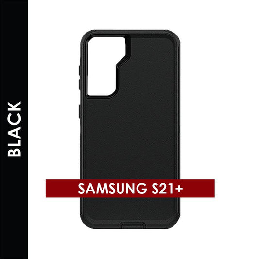 Defender Case for Samsung Galaxy S21 Plus (Black) – Rugged Heavy‑Duty Protective Cover
