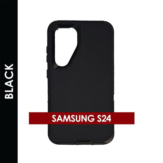 Defender Case for Samsung Galaxy S24 (Black) – Rugged Heavy‑Duty Protective Cover