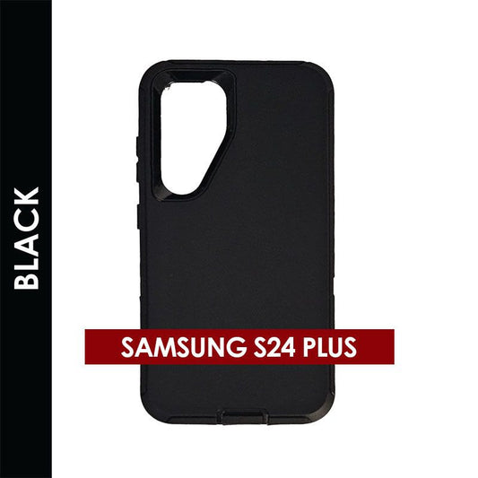 Defender Case for Samsung Galaxy S24 Plus (Black) – Rugged Heavy‑Duty Protective Cover