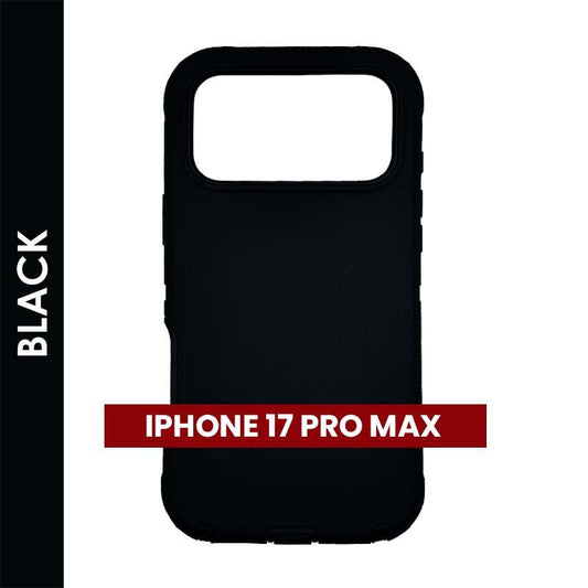 Defender Case for iPhone 17 Pro Max (Black) – Heavy‑Duty Rugged Protective Cover