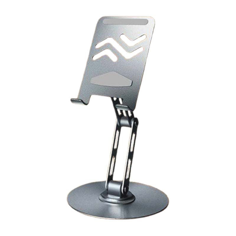 L-015 Carbon Steel Phone Stand – 360° Rotatable Metal Holder for Smartphones