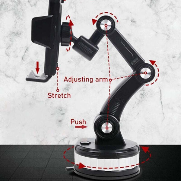 Dashboard Suction Cup Phone Holder for Car – Universal Mount for GPS & Smartphones
